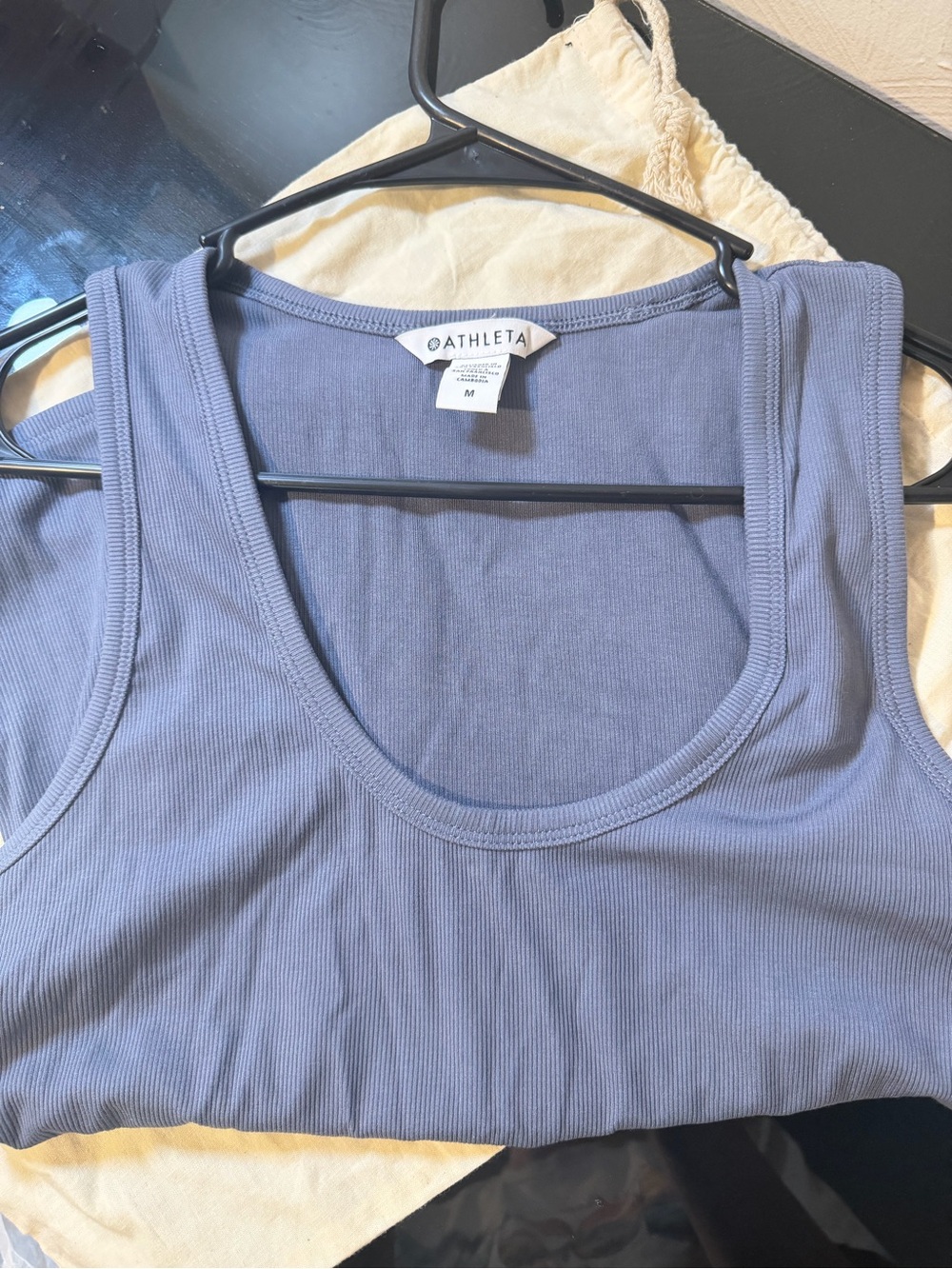 Athleta Signature Scoop Tank – Size Medium — Slate